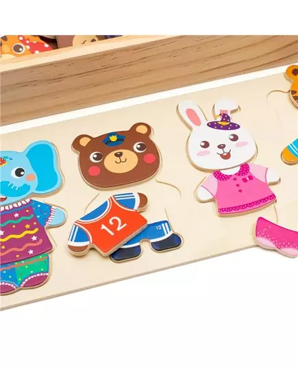 Montessori Houten Dierenpuzzel - Kleurrijk Speelgoed