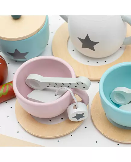 Montessori Houten Theeset met Kopjes en accessoires
