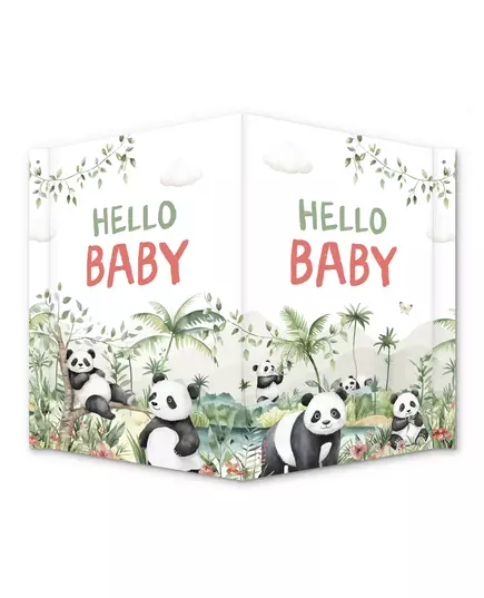 Raambord Hello Baby Panda – Geboorteaankondiging