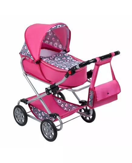 2in1 Roze Poppenwagen - Verstelbaar met Draagtas