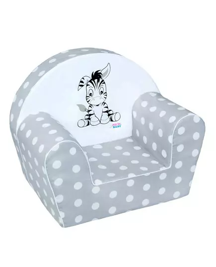 Kinderstoel - Grijs met Witte Stippen - Comfortabel
