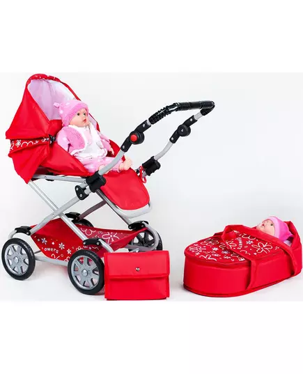 2-in-1 Poppenwagen met accessoires en verstelbare greep