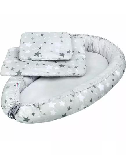 Luxe Babynestje - Wit en Grijs Sterren - Essentials