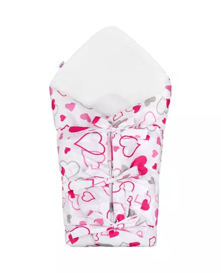 Wikkeldeken - Baby Pink Hearts - Katoen
