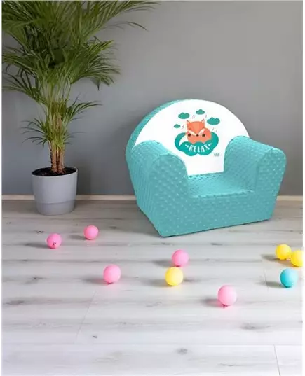 Kinderstoeltje Mintgroen - Schattige vos - Comfortabel