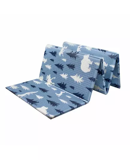 Gevouwen speelmat met bomen en dieren - Blauw/Wit