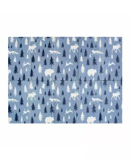 Gevouwen speelmat met bomen en dieren - Blauw/Wit