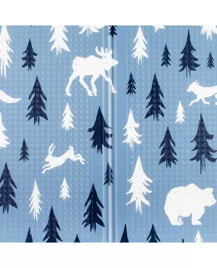 Gevouwen speelmat met bomen en dieren - Blauw/Wit