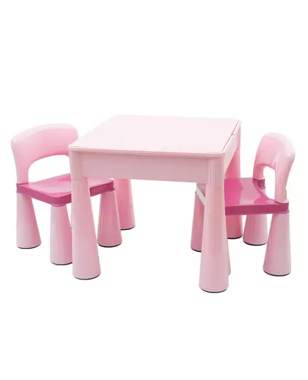 Kindersetje Roze Tafel met 2 Stoelen en Opbergfunctie
