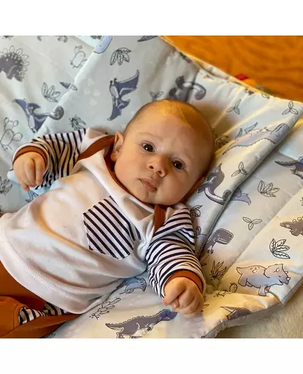 Babydeken en Kussen Set - Roze met Pauwenprint