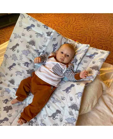 Babydeken en Kussen Set - Roze met Pauwenprint