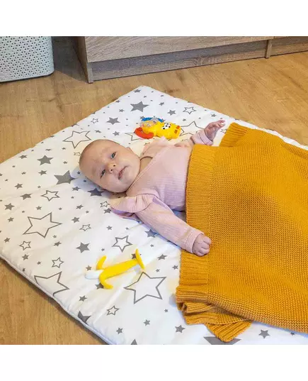 Gebreid Baby Dekentje 100x80 cm - Mosterd