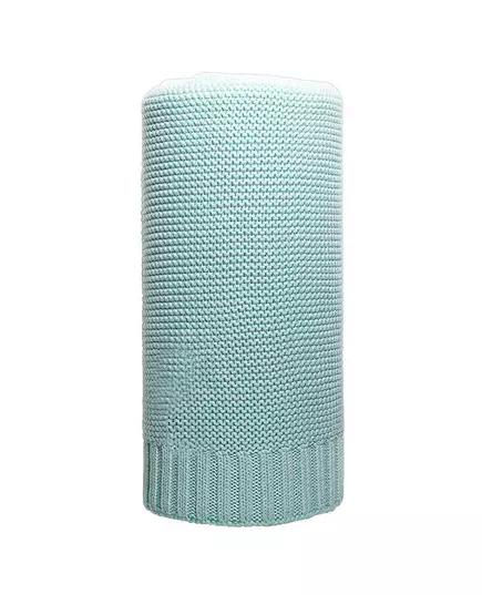 Bamboe gebreide babydeken - Mintgroen - 100x80 cm