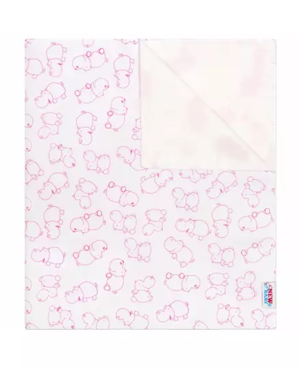 Flanel Pad - Roze Nijlpaarden - Hydrofiele luier
