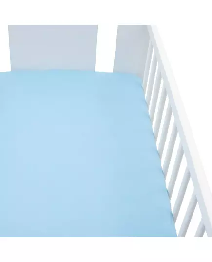 Hoeslaken 60x120 cm - Blauw - Jersey Katoen - Ledikant