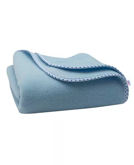 Baby fleece deken 100x75 cm met blauwe sterren