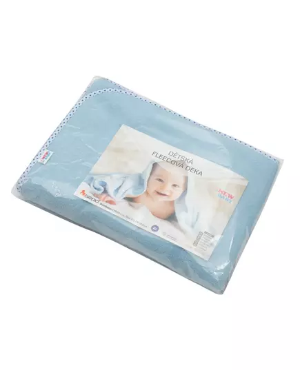 Baby fleece deken 100x75 cm met blauwe sterren