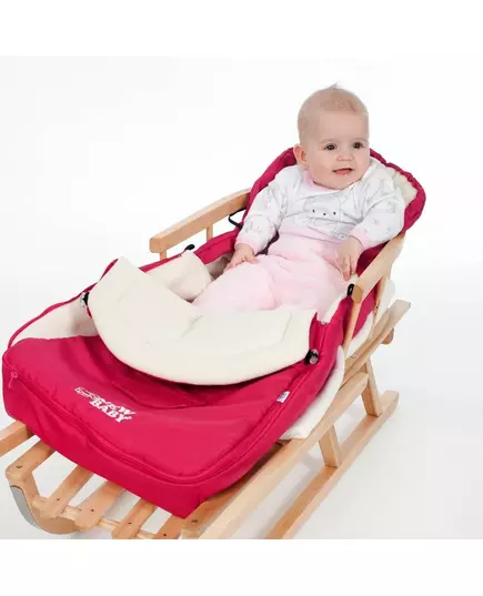 Houten slee 90 cm met rugleuning en trekkoord - beuken