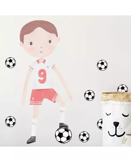 Voetballer muurstickers - 85 x 60 cm - kinderkamer