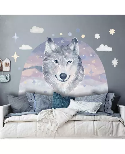 Wolf muurstickers - 90 x 70 cm - Kinderkamer decoratie