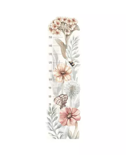 Muursticker groeimeter bloemen -Wanddecoratie