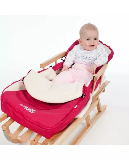 Warme fleece voetenzak - Rood - Universeel 5-puntsgordel