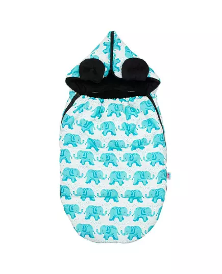 Winter voetenzak buggy - Blauw met capuchon & fleece