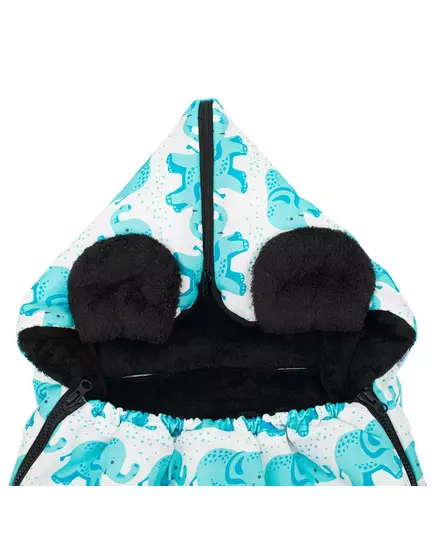 Winter voetenzak buggy - Blauw met capuchon & fleece