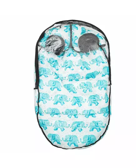 Winter voetenzak buggy - Blauw met capuchon & fleece