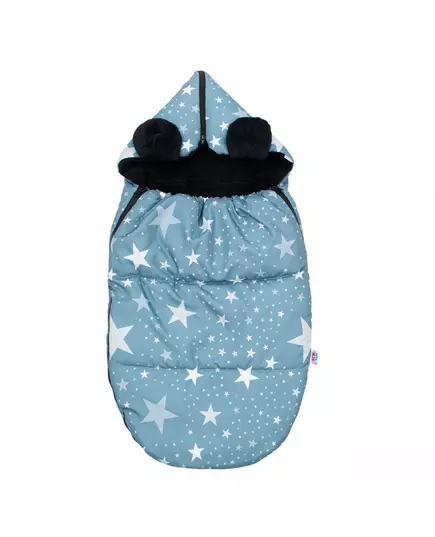 Voetenzak Blauw - Universele fleece met capuchon