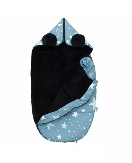 Voetenzak Blauw - Universele fleece met capuchon