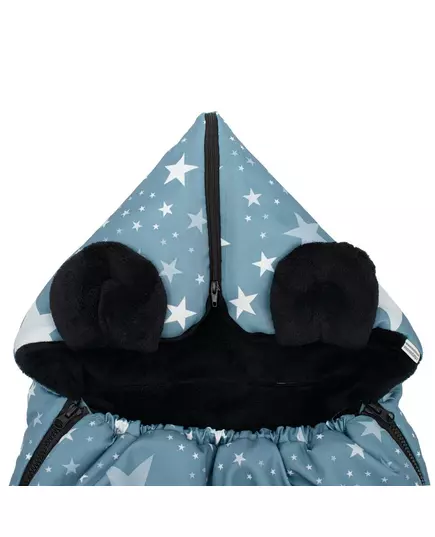 Voetenzak Blauw - Universele fleece met capuchon