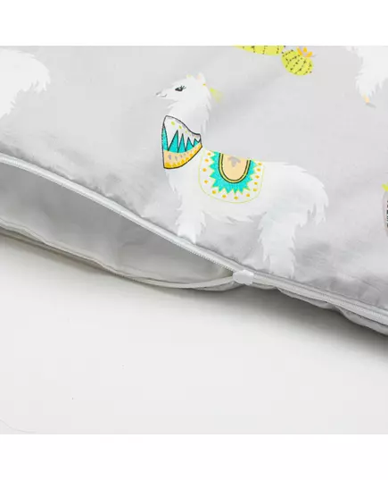 3-delige Baby Bedding - Llama Grijs/Geel - 100x135 cm