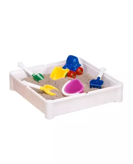 Kindermeubelset - Tafel en Stoelen - Wit met Grijs
