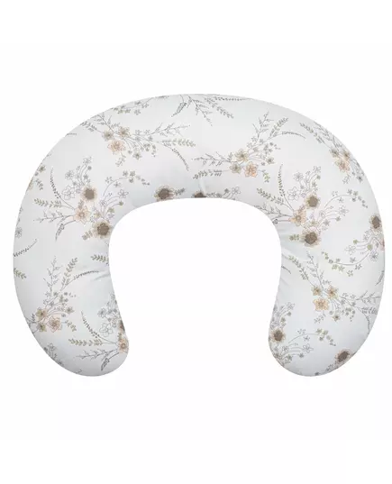 Voedingskussenhoes - Bloemenprint Wit van Zacht Katoen