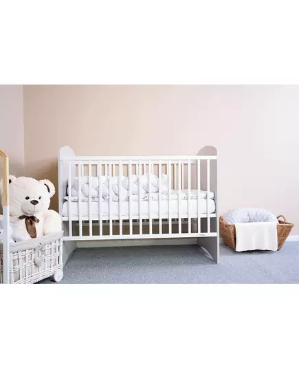 Kinderbed - Wit-grijs - Veilig elegant ontwerp - Modern
