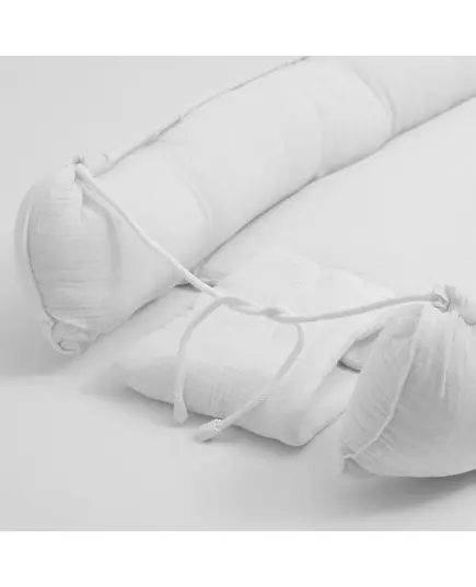 Babynestje Wit - Zacht Mousseline Wieginzet - Ademend