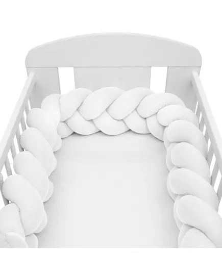 Bedomrander - Wit - Ademend en Zacht - Voor Babybed/Wieg