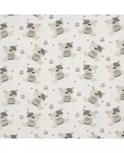 Babymatras 120x60 cm - Basic Foam met Teddyprint