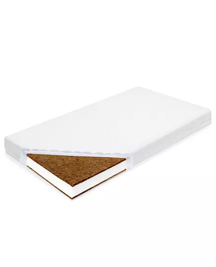 Matras 120x60 cm - Kokosnoot-schuim - Wit - Comfortabel