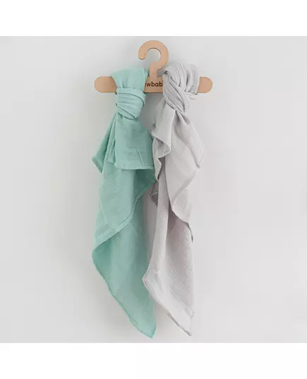 Hydrofiele doeken set van 2 - 60x80 cm - groen/grijs