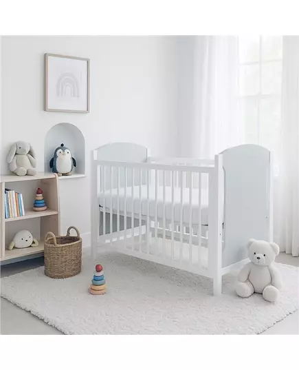 Ledikant Grijs - Babybed met schuif en Verstelbare Bodem