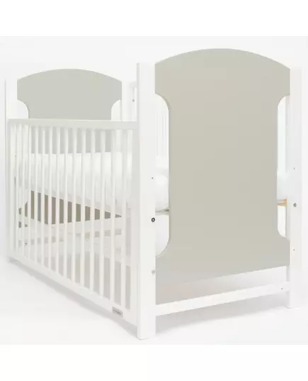 Ledikant Grijs - Babybed met schuif en Verstelbare Bodem