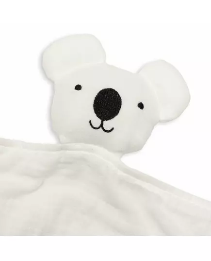Witte knuffeldoek - Zacht met geborduurd gezicht