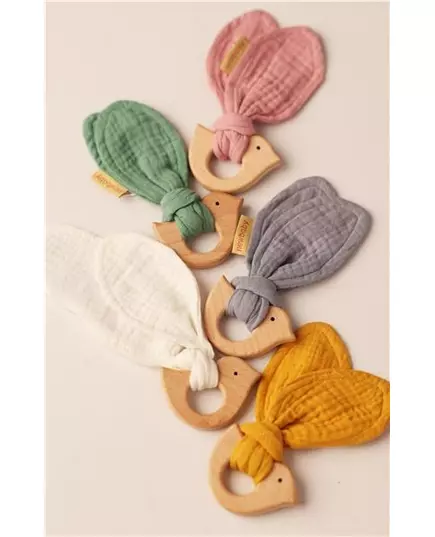 Bijtspeeltje Vogel Roze Silicone Veiligheid