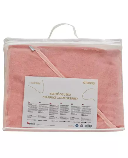 Babyhanddoek met kap - Roze - 100x100 cm - Zacht