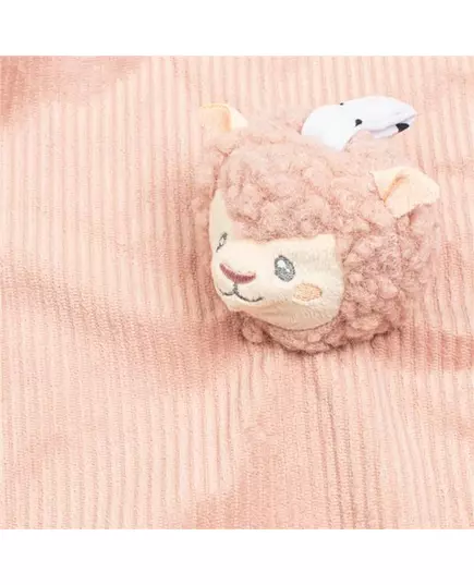 Zacht Ribstof Knuffeldoekje met Dierenhoofd - Roze