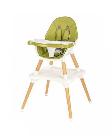 Hoge kinderstoel 3in1 - Groen - Opklapbaar & Veilig