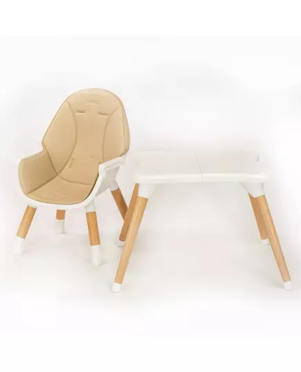 Meegroeiende Beige Kinderstoel 3-in-1 met Eetblad