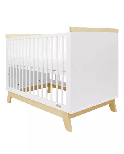 Modern Babybed - Wit/Natuurlijk - 120x60 cm - Veiligheid